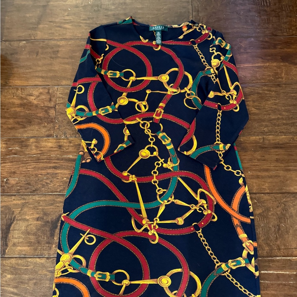 Lauren Ralph Lauren Horsebit Pattern Mini Dress - Picture 5 of 7